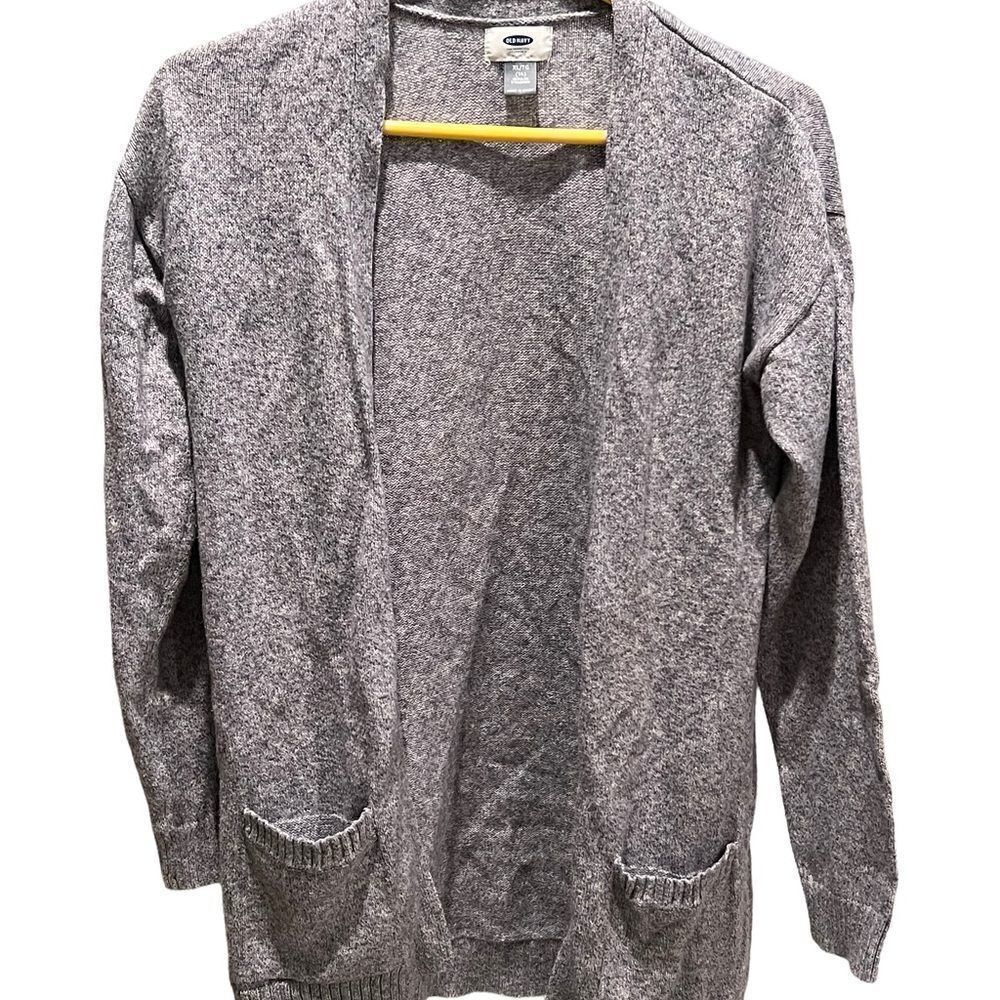 Old Navy grey open front cardigan with pockets girl’s size XL/14